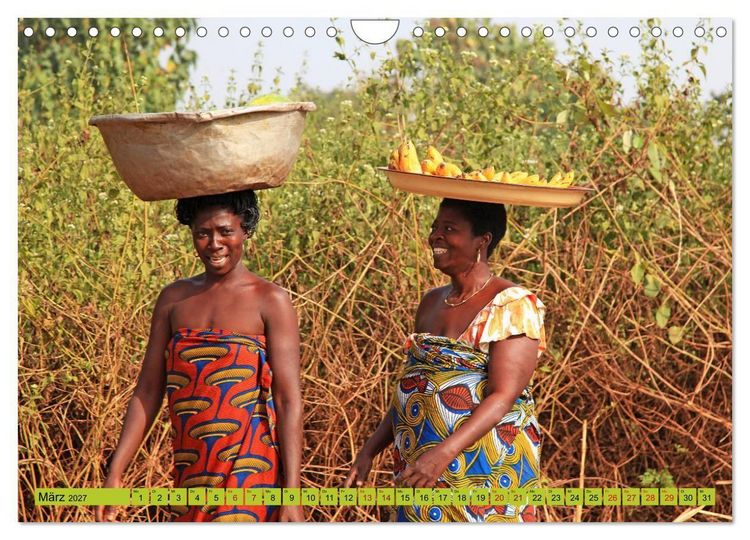 Produktbild: Benin M&auml;rkte Farben Voodoo (Wandkalender 2027 DIN A4 quer), CALVENDO Monatskalender