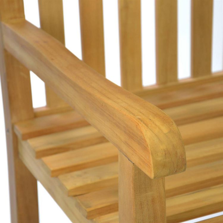 Produktbild: 3er Sitzbank Gartenbank Landhausstil Teak Holz