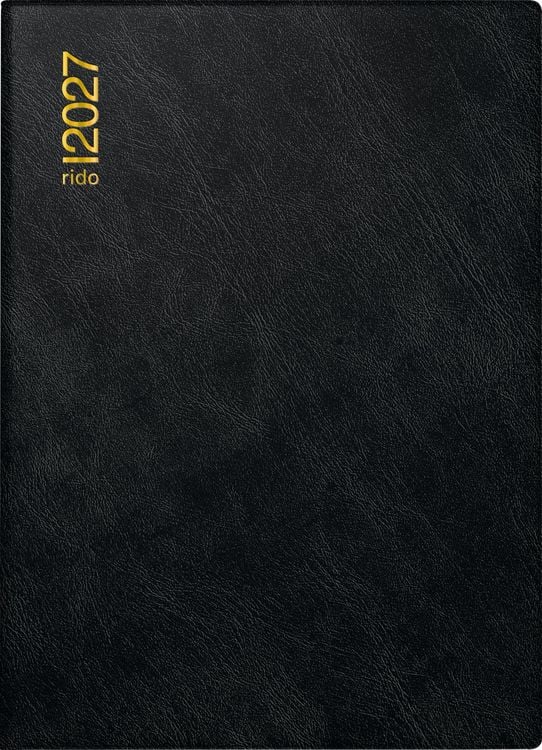 Produktbild: rido/id&eacute; 7018242907 Taschenkalender Mod. Technik III 2027 A6, Kunststoff, schwarz