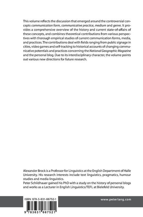 Produktbild: Communication Forms and Communicative Practices