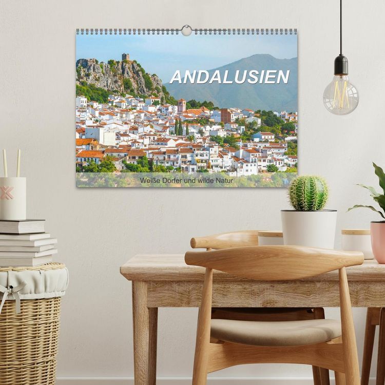 Produktbild: Andalusien - Wei&szlig;e D&ouml;rfer und wilde Natur (Wandkalender 2026 DIN A3 quer), CALVENDO Monatskalender