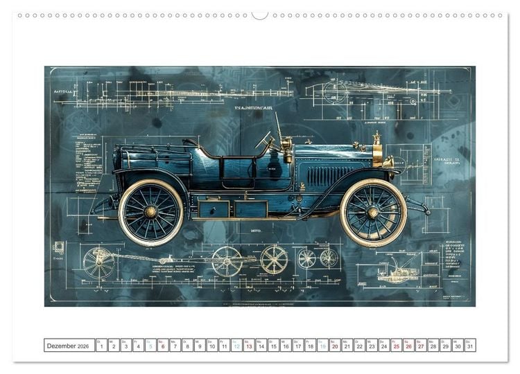 Produktbild: Fantastische Oldtimer (hochwertiger Premium Wandkalender 2026 DIN A2 quer), Kunstdruck in Hochglanz