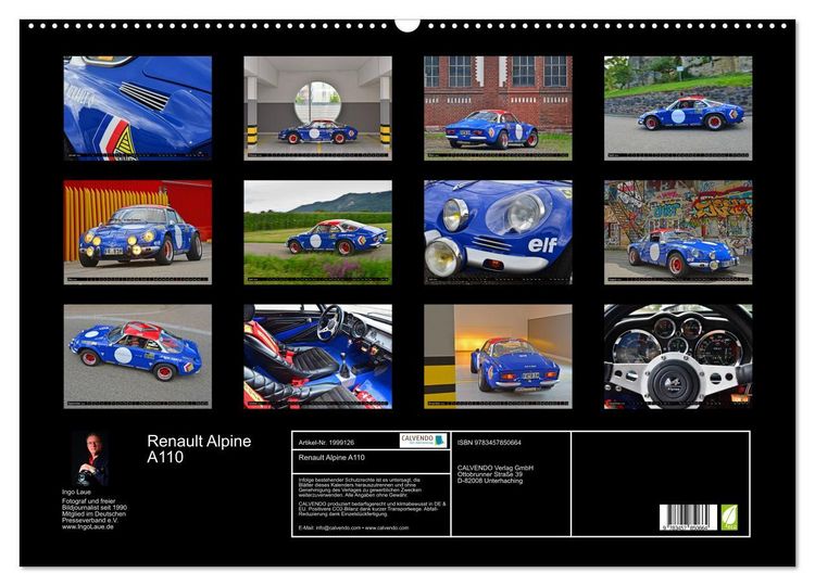 Produktbild: Renault Alpine A110 (Wandkalender 2026 DIN A2 quer), CALVENDO Monatskalender