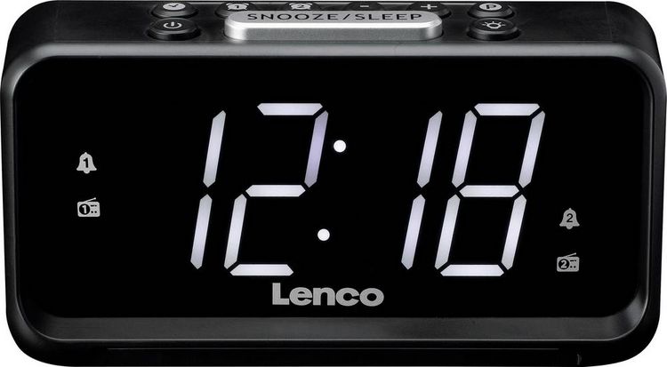 Produktbild: Lenco Tischradio FM, AM UKW, USB Weckfunktion Schwarz