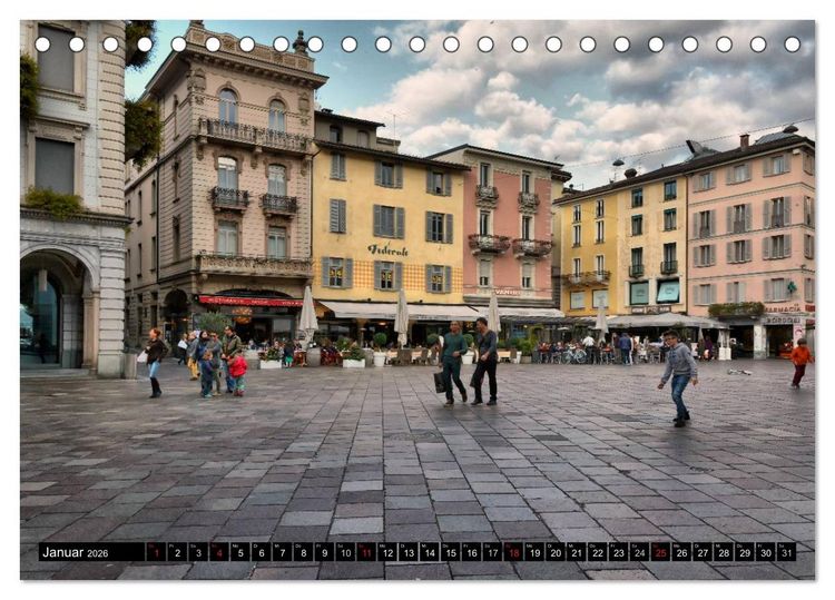 Produktbild: Lugano - Perle im Tessin (Tischkalender 2026 DIN A5 quer), CALVENDO Monatskalender