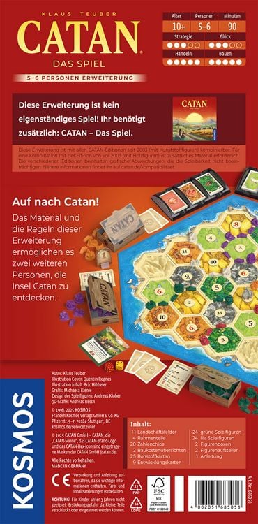 Produktbild: CATAN - Das Spiel - Erweiterung f&uuml;r 5-6 Personen