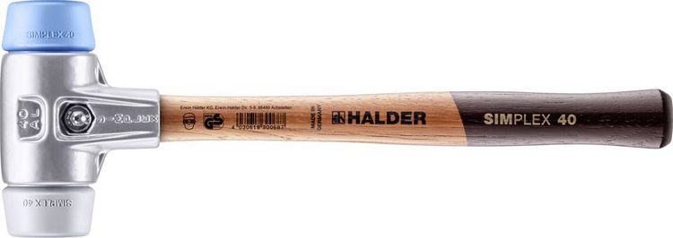 Produktbild: Halder SIMPLEX 3113.040 Schonhammer ergonomischer Griff, mittelhart, weich 345g 325mm 1St.