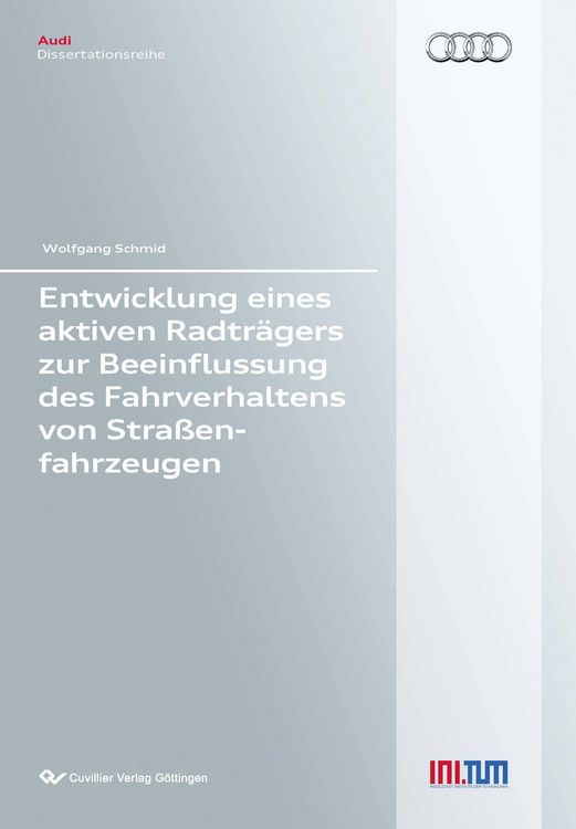 Produktbild: Entwicklung eines aktiven Radtr&auml;gers zur Beeinflussung des Fahrverhaltens von Stra&szlig;enfahrzeugen