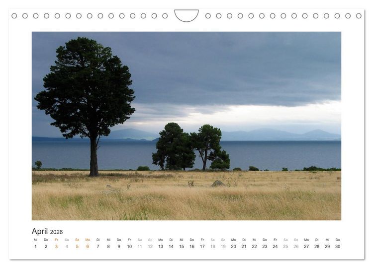 Produktbild: Traumziel Neuseelands Nordinsel 2026 (Wandkalender 2026 DIN A4 quer), CALVENDO Monatskalender