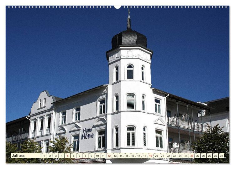 Produktbild: Historische B&auml;derarchitektur R&uuml;gen (Wandkalender 2026 DIN A2 quer), CALVENDO Monatskalender