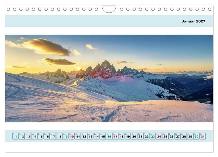 Produktbild: Alpen - Panorama - Mehr Aussicht geht nicht (Wandkalender 2027 DIN A4 quer), CALVENDO Monatskalender