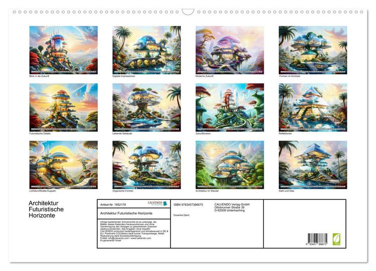 Produktbild: Architektur Futuristische Horizonte (Wandkalender 2026 DIN A2 quer), CALVENDO Monatskalender