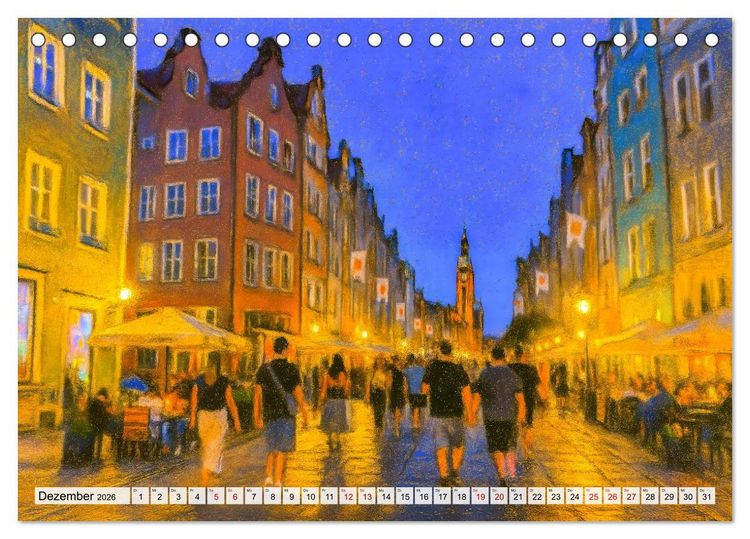 Produktbild: Danzig entdecken - Sehensw&uuml;rdigkeiten der polnischen Hansestadt (Tischkalender 2026 DIN A5 quer), CALVENDO Monatskalender