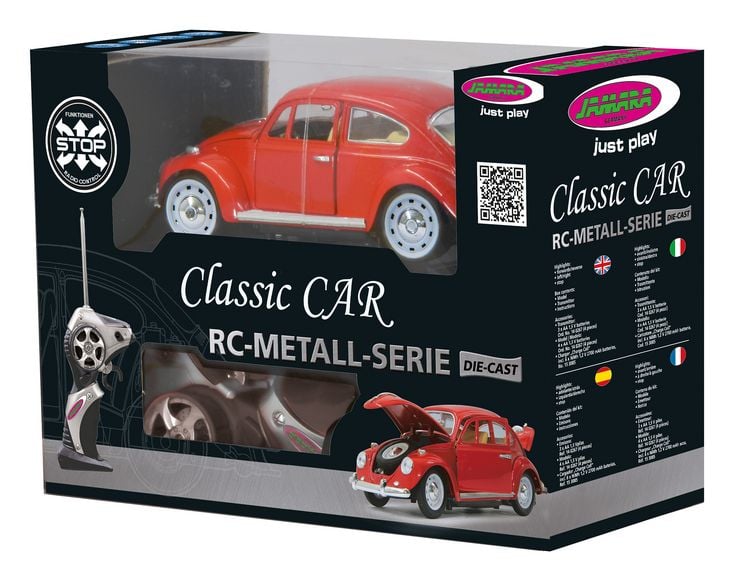Produktbild: VW K&auml;fer RC Diecast 1:18 rot 27MHz