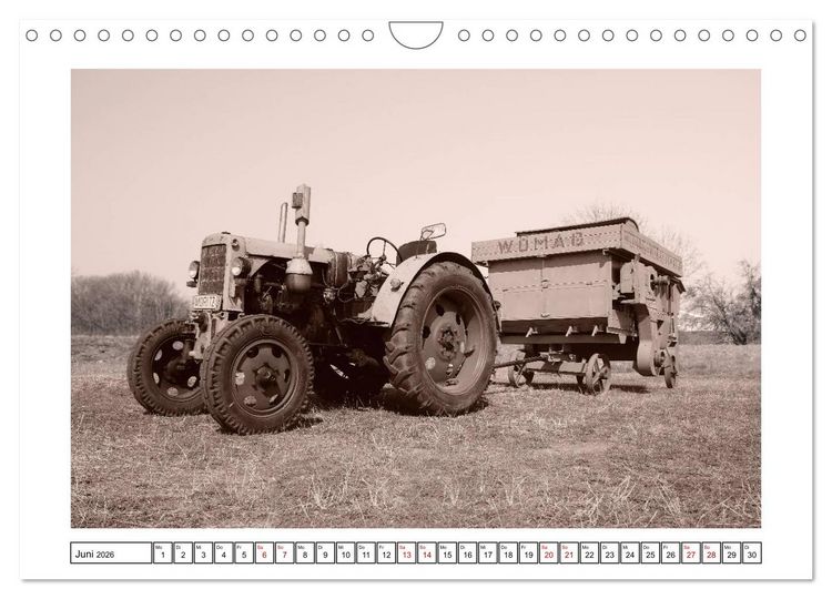 Produktbild: Von Lanz Bulldog bis Hanomag Traktor - Klassiker 1926 - 1975 (Wandkalender 2026 DIN A4 quer), CALVENDO Monatskalender