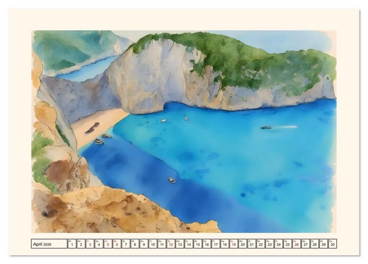 Produktbild: Zauberhafte griechische Inselwelt (Wandkalender 2026 DIN A3 quer), CALVENDO Monatskalender
