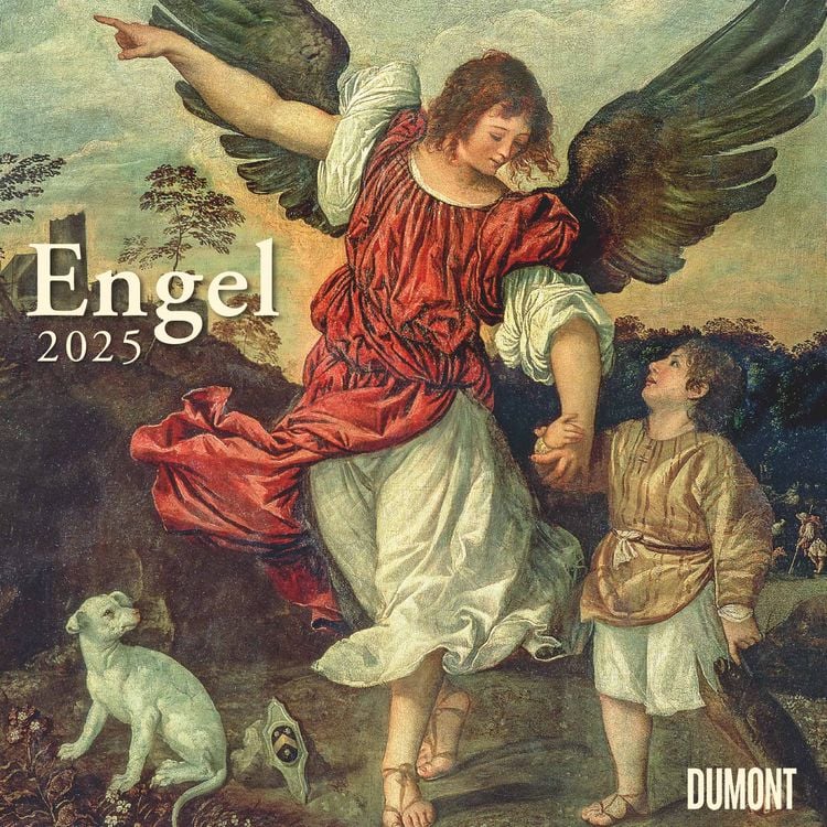 DUMONT Engel 2025 Broschürenkalender, 30x30cm, Wandkalender mit Engel