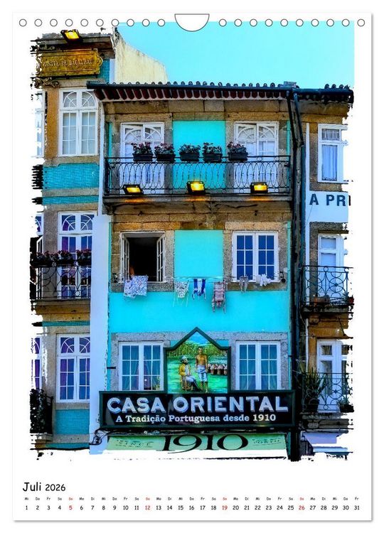 Produktbild: Porto Perle am Douro (Wandkalender 2026 DIN A4 hoch), CALVENDO Monatskalender