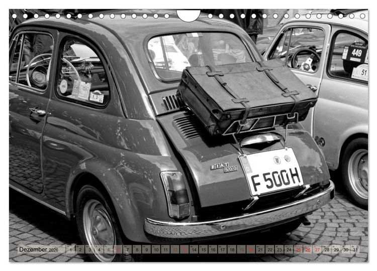 Produktbild: il Cinquecento - Details im Fokus - im Look eines legend&auml;ren Analogfilms (Wandkalender 2026 DIN A4 quer), CALVENDO Monatskalender