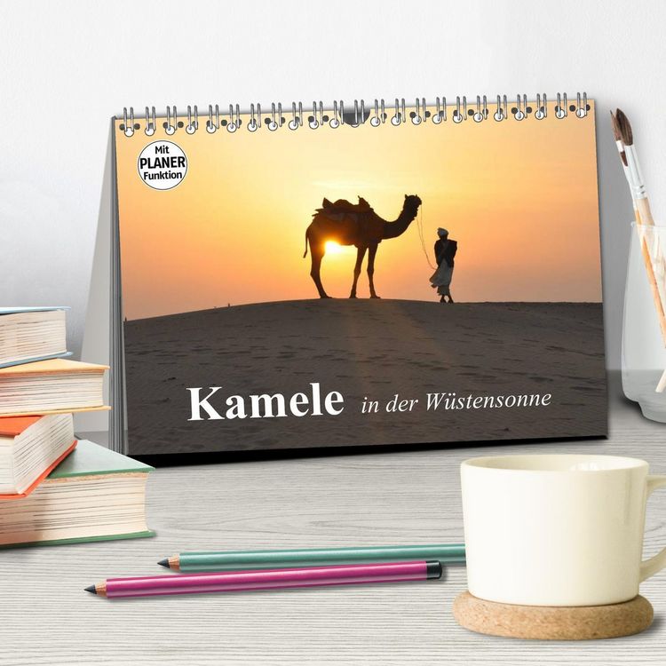 Produktbild: Kamele in der W&uuml;stensonne (Tischkalender 2026 DIN A5 quer), CALVENDO Monatskalender