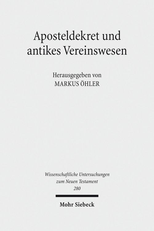 Produktbild: Aposteldekret und antikes Vereinswesen