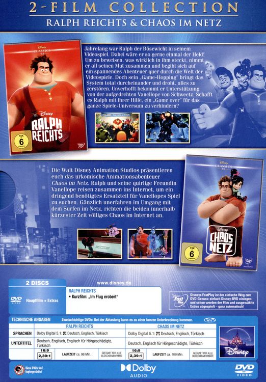 Produktbild: Ralph reicht's + Chaos im Netz (Disney Classic Doppelpack)