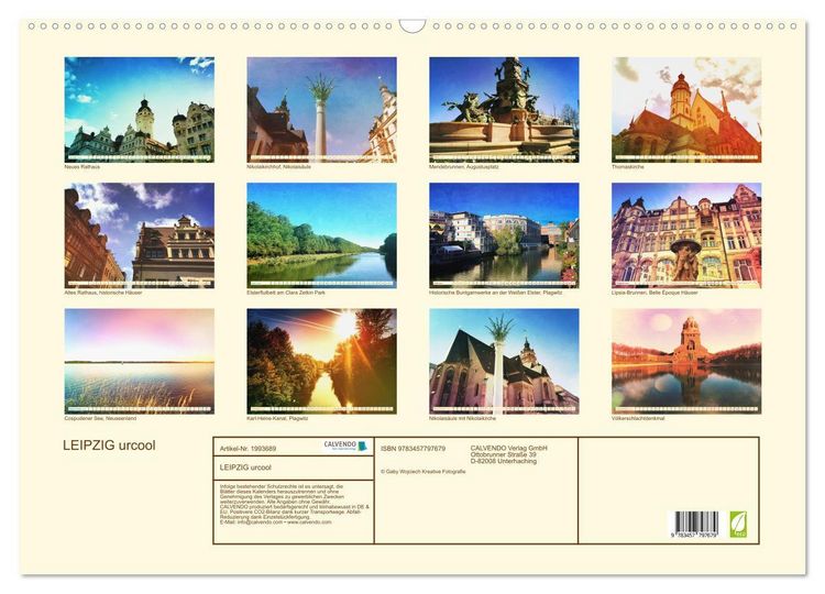 Produktbild: LEIPZIG urcool (Wandkalender 2026 DIN A2 quer), CALVENDO Monatskalender