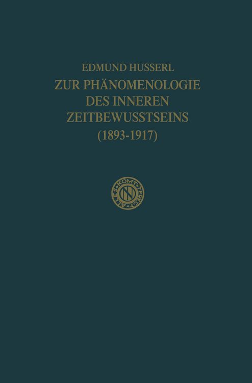 Produktbild: Zur Ph&auml;nomenologie des Inneren Zeitbewusstseins (1893&ndash;1917)