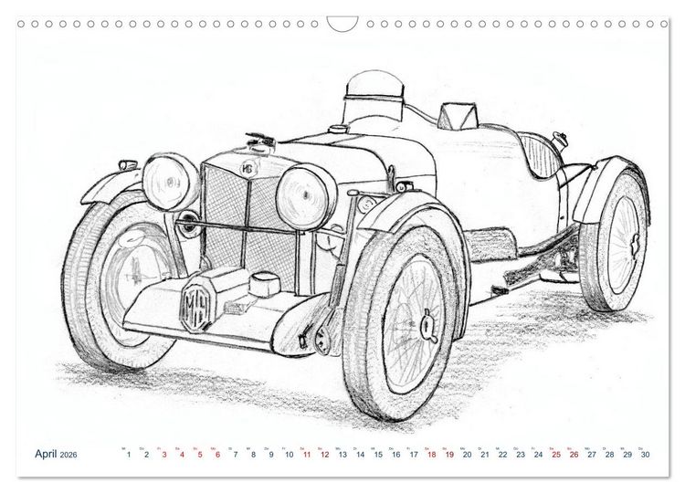 Produktbild: Vintage Sports Cars (Wandkalender 2026 DIN A3 quer), CALVENDO Monatskalender