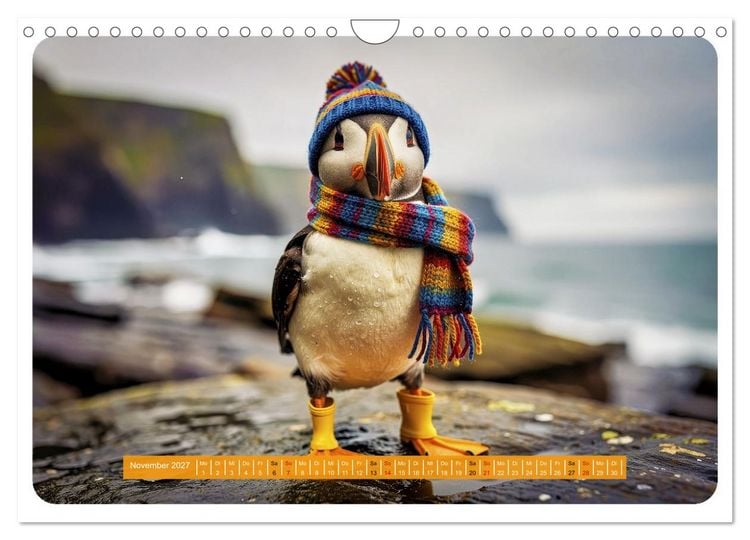 Produktbild: Lustige Papageientaucher (Wandkalender 2027 DIN A4 quer), CALVENDO Monatskalender