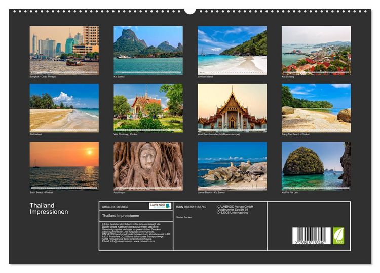 Produktbild: Thailand Impressionen (hochwertiger Premium Wandkalender 2026 DIN A2 quer), Kunstdruck in Hochglanz