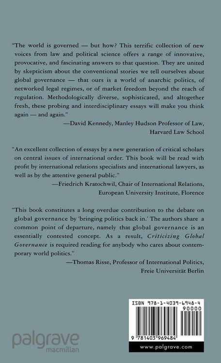 Produktbild: Criticizing Global Governance
