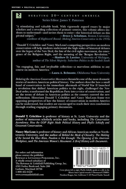 Produktbild: Debating the American Conservative Movement