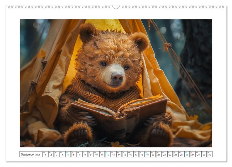 Produktbild: Abenteuer eines Taddyb&auml;ren (Wandkalender 2026 DIN A2 quer), CALVENDO Monatskalender