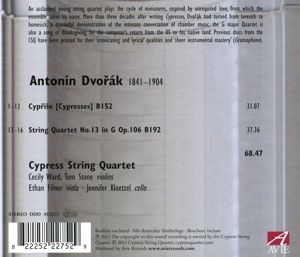 Produktbild: Dvorak: The Cypresses,String Quartet No. 13,Op.