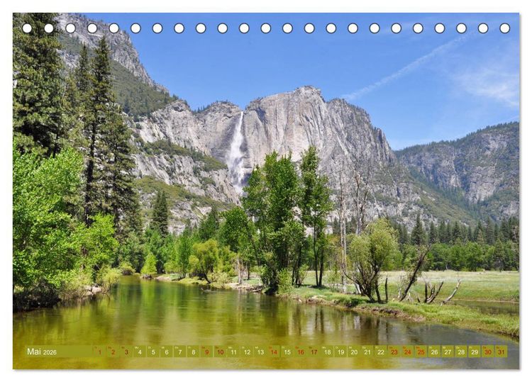 Produktbild: Erlebe mit mir die Landschaft des Yosemite Nationalpark (Tischkalender 2026 DIN A5 quer), CALVENDO Monatskalender