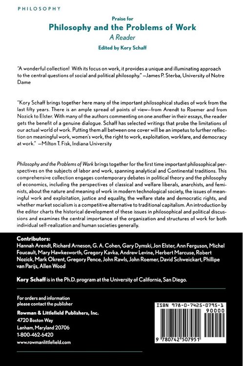 Produktbild: Philosophy and the Problems of Work