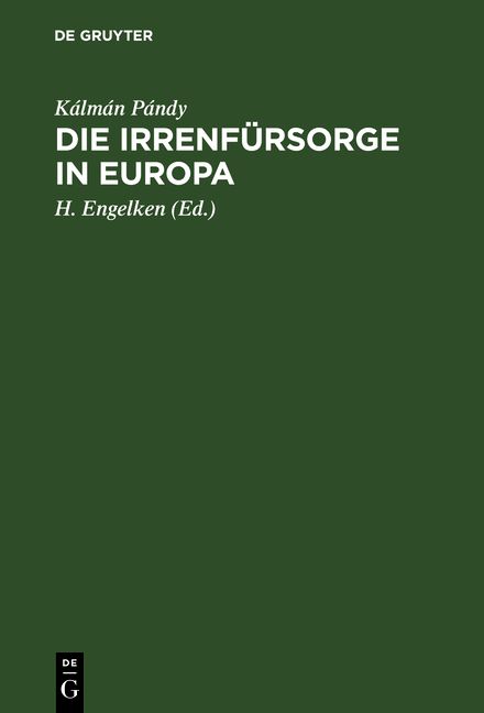 Produktbild: Die Irrenf&uuml;rsorge in Europa
