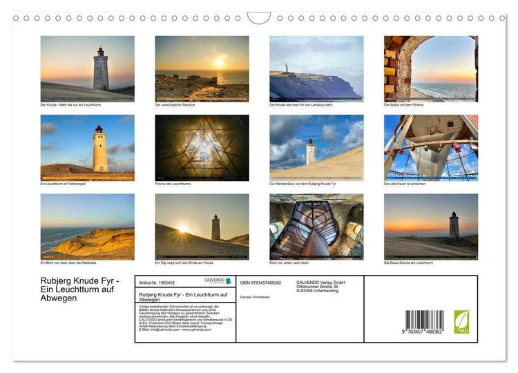 Produktbild: Rubjerg Knude Fyr - Ein Leuchtturm auf Abwegen (Wandkalender 2026 DIN A3 quer), CALVENDO Monatskalender