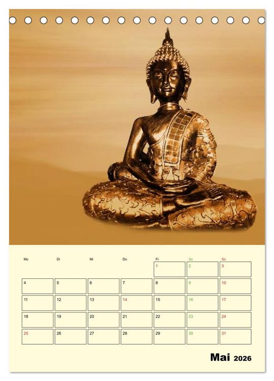 Produktbild: Buddhismus (Tischkalender 2026 DIN A5 hoch), CALVENDO Monatskalender