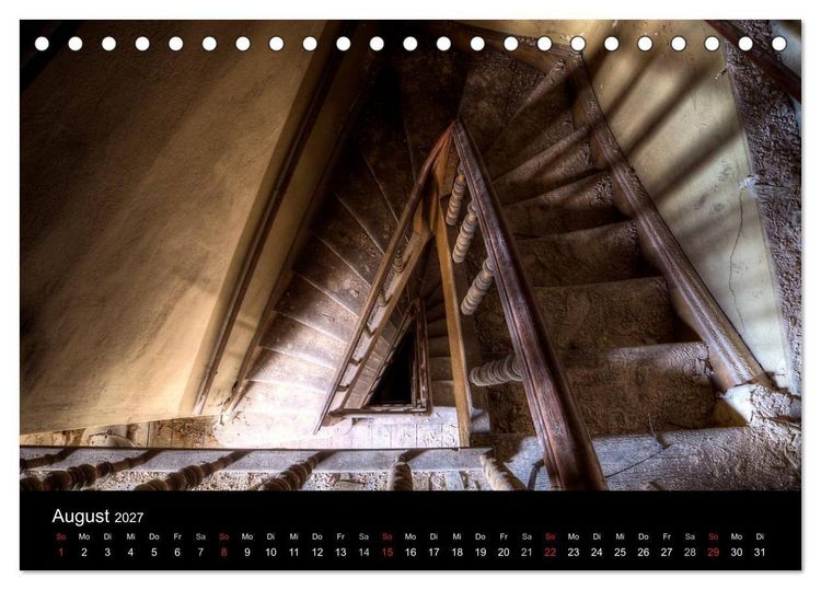 Produktbild: Verlassene Orte - Die sch&ouml;nsten Treppenh&auml;user (Tischkalender 2027 DIN A5 quer), CALVENDO Monatskalender