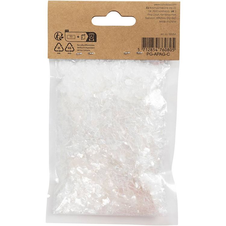 Produktbild: Creativ Company Kunstschnee, Wei&szlig; mit Glitter, 50 g/ 1 Beutel