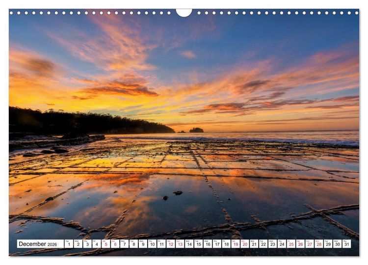 Produktbild: Tasmania Rainforest, waterfalls and rocky shores (Wall Calendar 2026 DIN A3 landscape), CALVENDO 12 Month Wall Calendar
