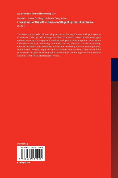 Produktbild: Proceedings of the 2015 Chinese Intelligent Systems Conference