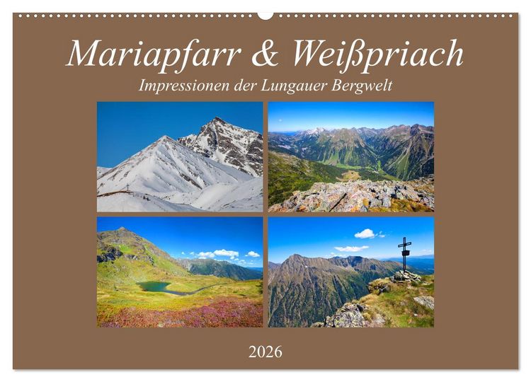 Produktbild: Mariapfarr & Wei&szlig;priach (Wandkalender 2026 DIN A2 quer), CALVENDO Monatskalender