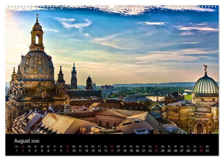 Produktbild: Dresden 2026 (Wandkalender 2026 DIN A2 quer), CALVENDO Monatskalender