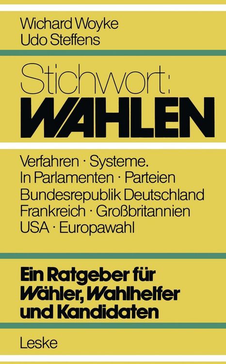 Produktbild: Stichwort: Wahlen