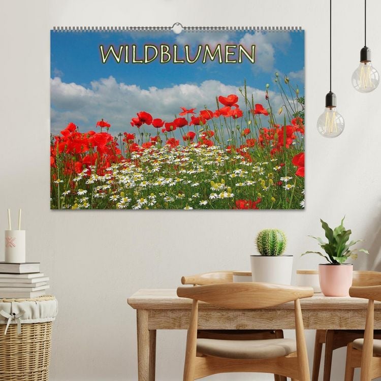 Produktbild: Wildblumen 2026 (Wandkalender 2026 DIN A2 quer), CALVENDO Monatskalender
