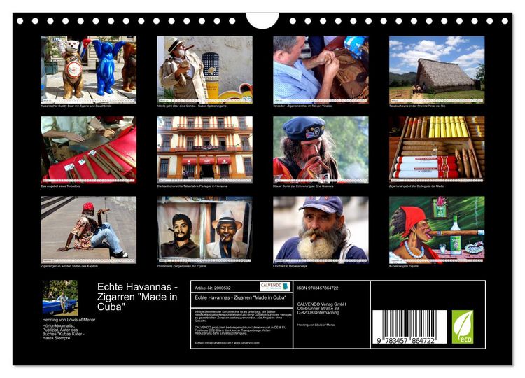 Produktbild: Echte Havannas - Zigarren "Made in Cuba" (Wandkalender 2026 DIN A4 quer), CALVENDO Monatskalender