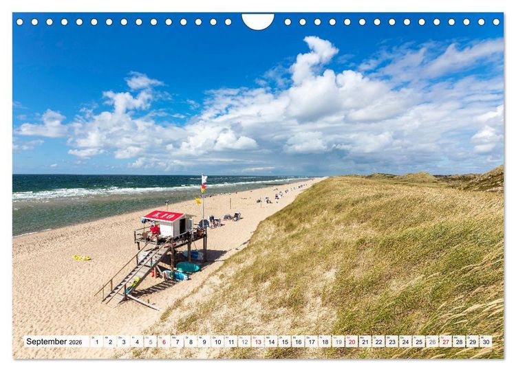 Produktbild: INSELLIEBE SYLT Zauberhafte Momente (Wandkalender 2026 DIN A4 quer), CALVENDO Monatskalender
